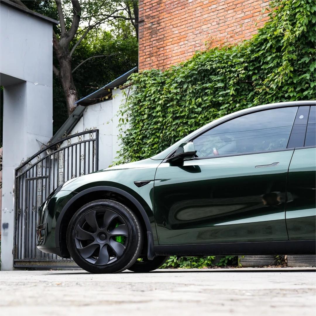 Glossy Paint Metalic Midnight Green Car Vinyl Wrap PET product image 11 - Veloro gloss vinyl wrap
