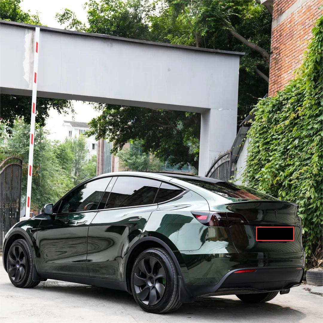 Glossy Paint Metalic Midnight Green Car Vinyl Wrap PET product image 10 - Veloro gloss vinyl wrap