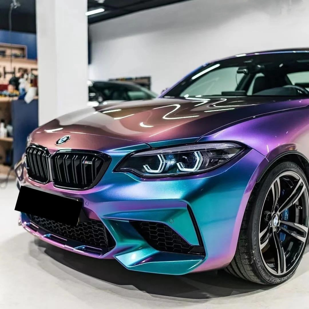 Gloss Metallic Chameleon Purple Blue Car Vinyl Wrap PET product image 8 - Veloro color shift vinyl wrap
