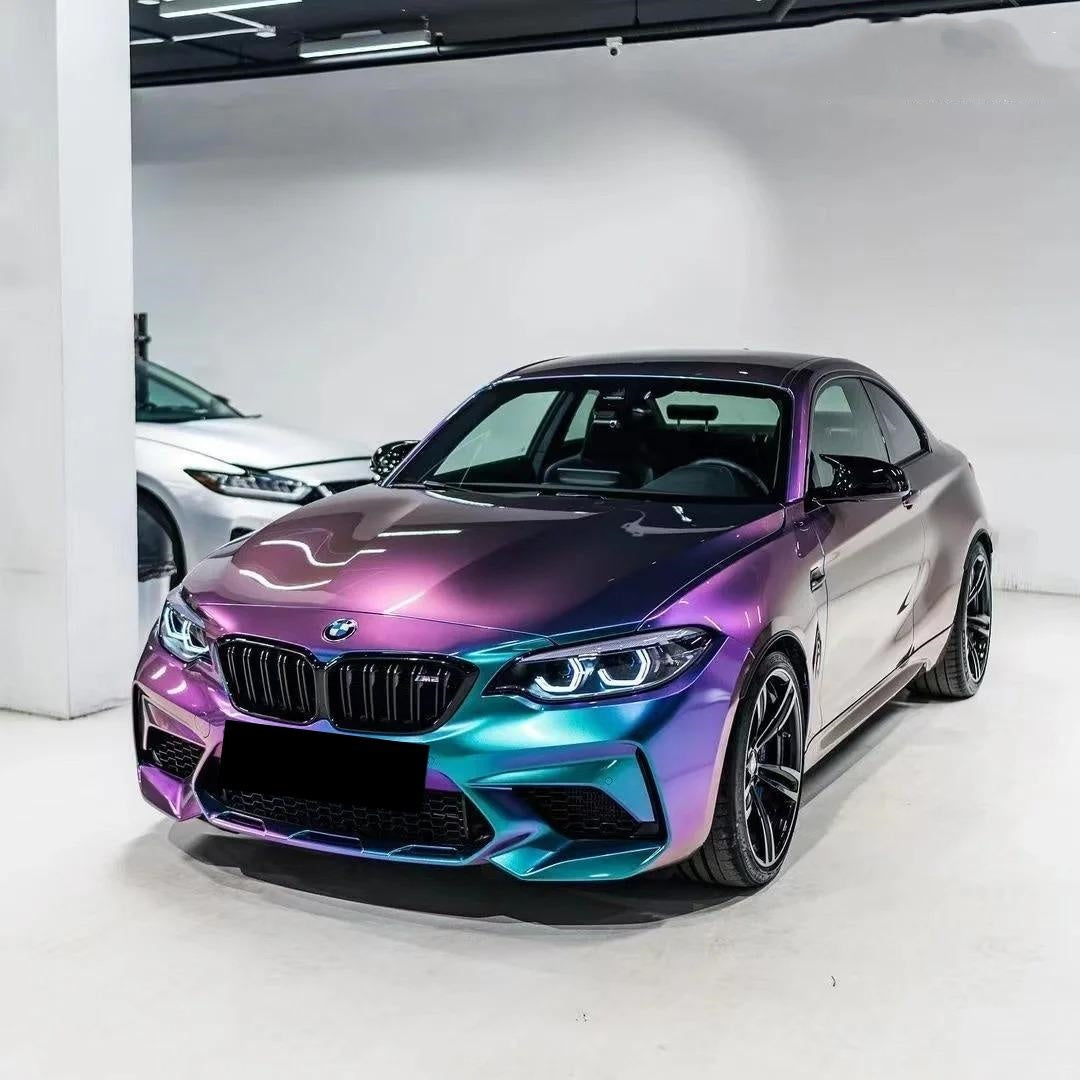 Gloss Metallic Chameleon Purple Blue Car Vinyl Wrap PET product image 9 - Veloro color shift vinyl wrap