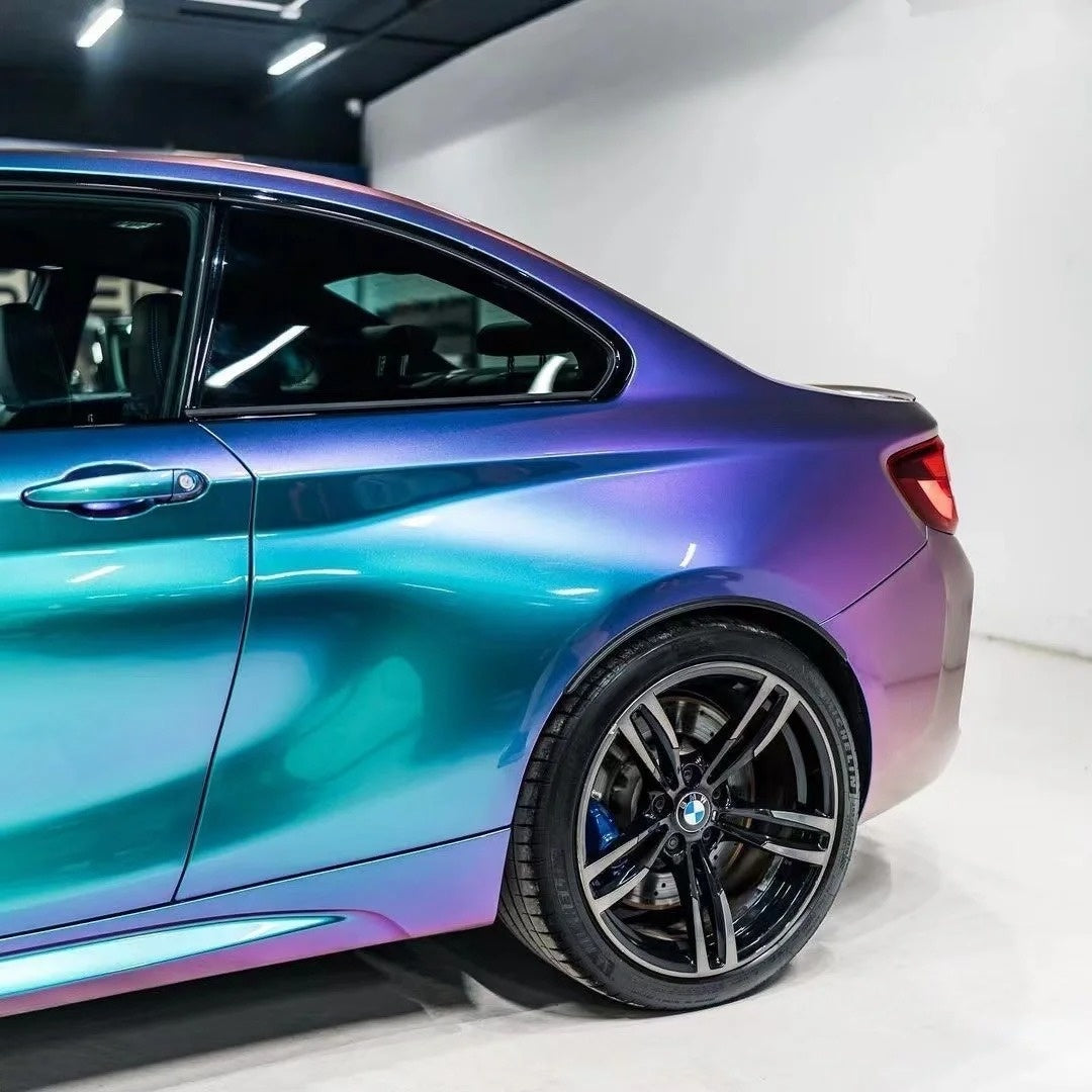 Gloss Metallic Chameleon Purple Blue Car Vinyl Wrap PET product image 12 - Veloro color shift vinyl wrap