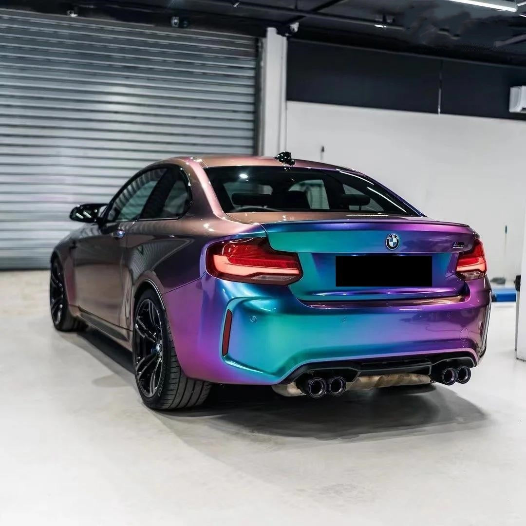 Gloss Metallic Chameleon Purple Blue Car Vinyl Wrap PET product image 13 - Veloro color shift vinyl wrap