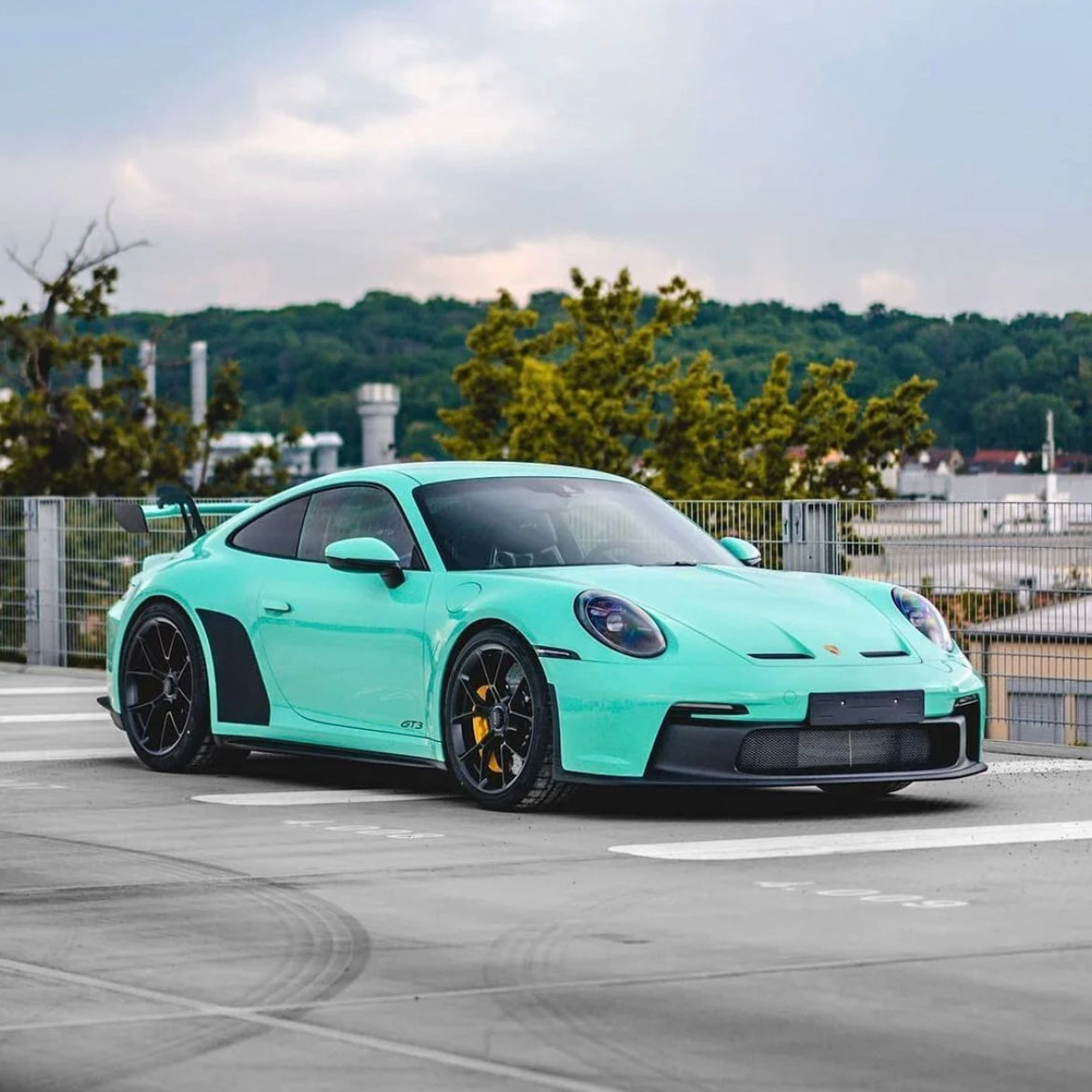 Porsche 911 Mint Green Car Wrap