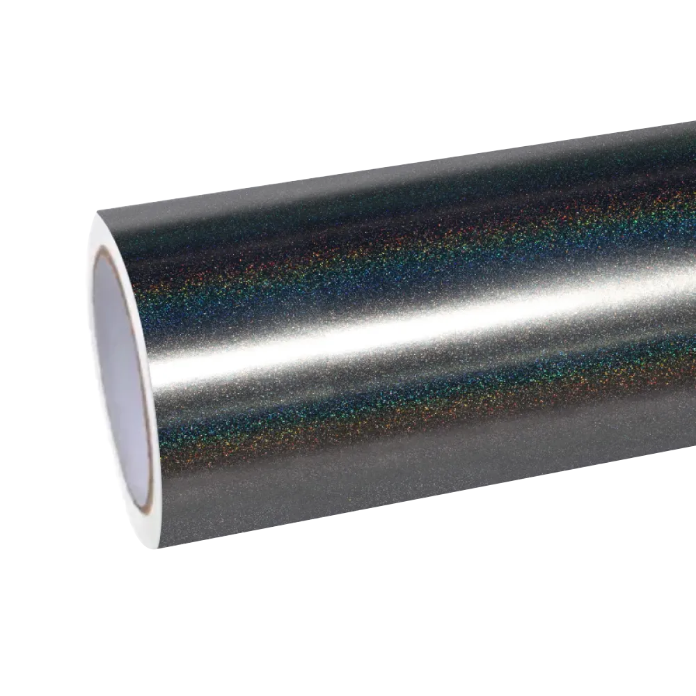 Matte Metallic Rainbow Laser Black Car Vinyl Wrap product image 2 - Veloro matte vinyl wrap