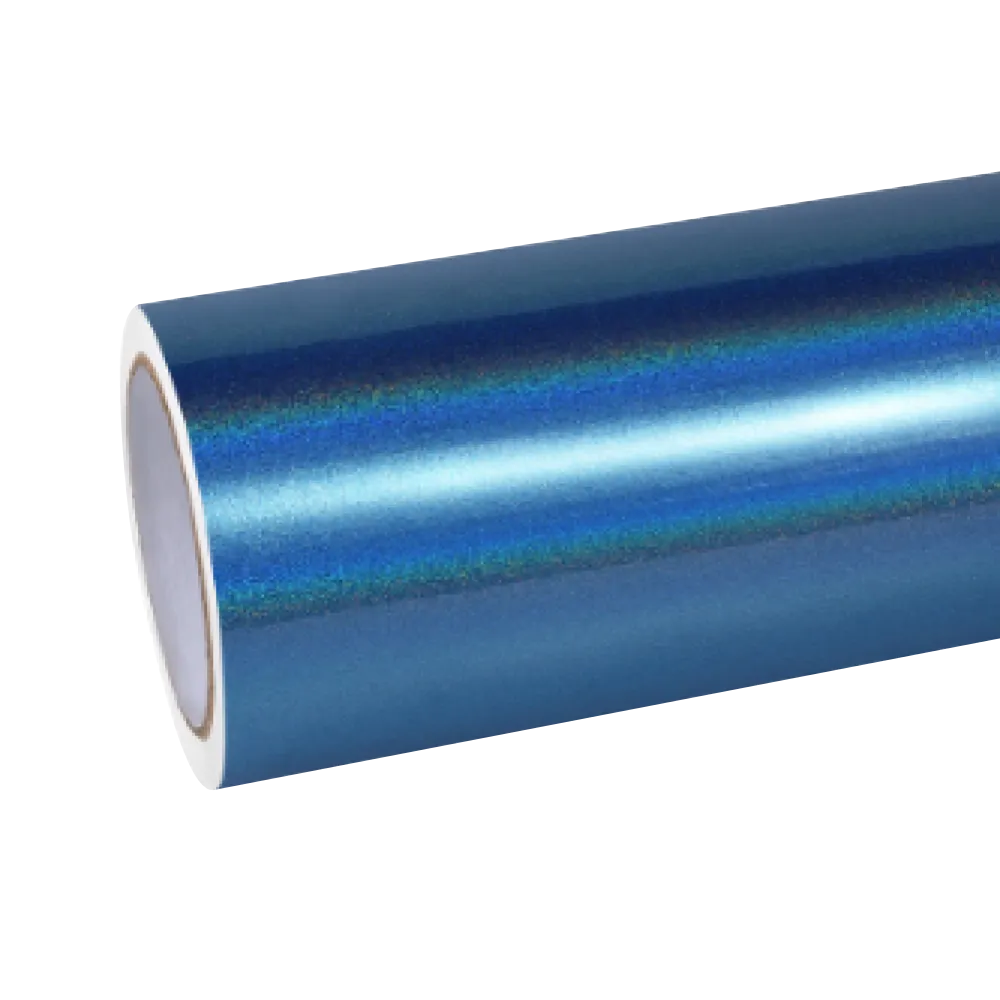 Gloss Metallic Rainbow Laser Blue Car Vinyl Wrap product image 2 - Veloro metallic vinyl wrap