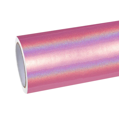 Gloss Metallic Rainbow Laser Pink Car Vinyl Wrap product image 2 - Veloro metallic vinyl wrap