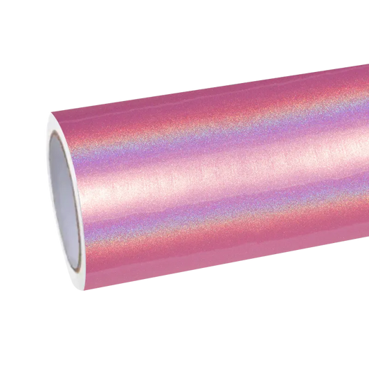 Gloss Metallic Rainbow Laser Pink Car Vinyl Wrap product image 2 - Veloro metallic vinyl wrap