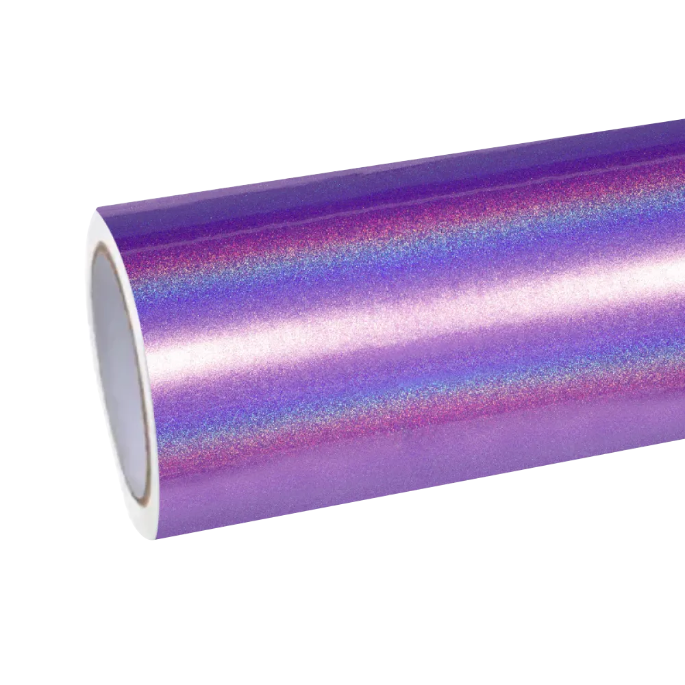 Gloss Metallic Rainbow Laser Purple Light Purple Car Vinyl Wrap product image 2 - Veloro metallic vinyl wrap