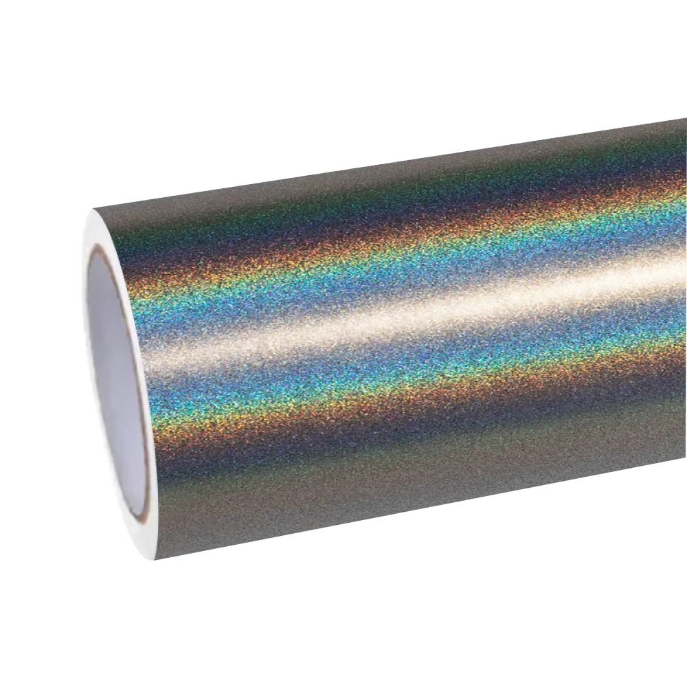 Matte Metallic Rainbow Laser Silver Car Vinyl Wrap product image 2 - Veloro matte vinyl wrap