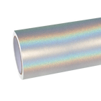 Matte Metallic Rainbow Laser White Car Vinyl Wrap PET product image 2 - Veloro matte vinyl wrap