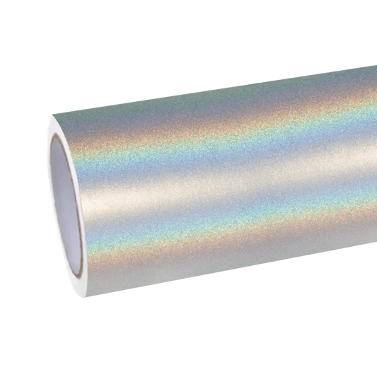 Matte Metallic Rainbow Laser White Car Vinyl Wrap PET product image 2 - Veloro matte vinyl wrap
