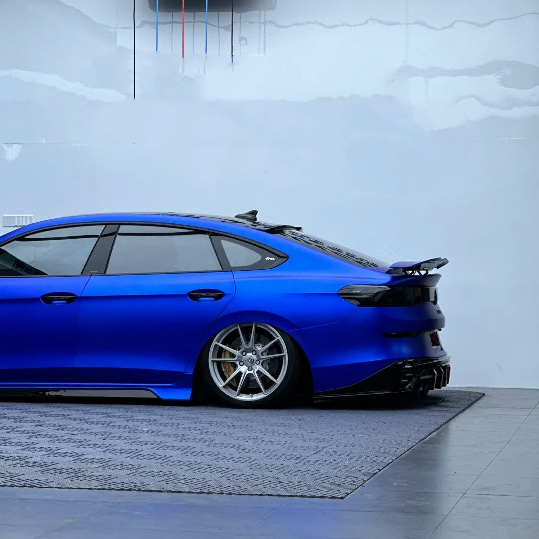 Satin Ceramic Blue Car Vinyl Wrap PET product image 3 - Veloro automotive vinyl wrap