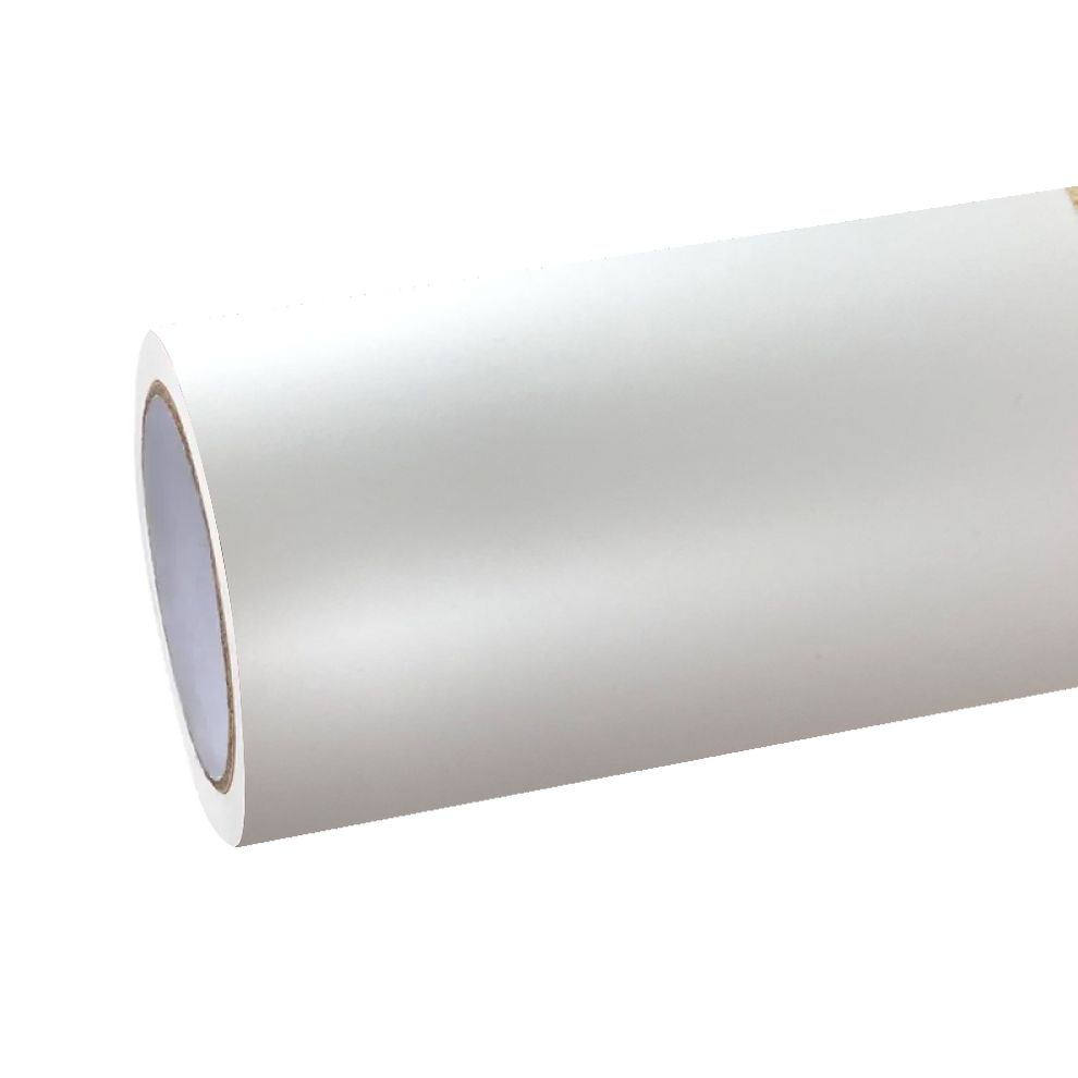 Satin Ceramic Satin White Car Vinyl Wrap PET