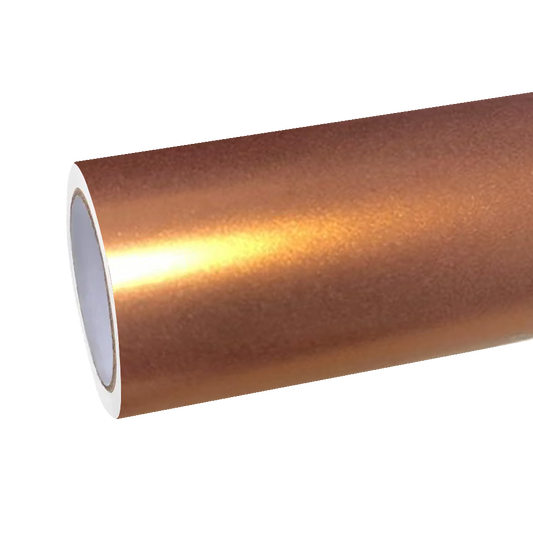 Satin Chrome Copper Brown Car Vinyl Wrap