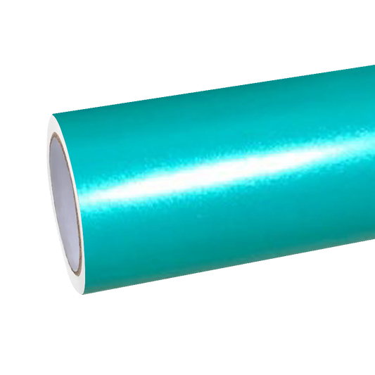 Satin Chrome Lake Green Car Vinyl Wrap