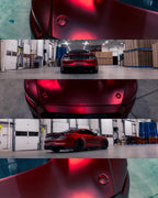 Satin Chrome Metallic Romanee Red Vinyl Wrap | Satin Romanee Red Metallic Chrome product image 14 - Veloro chrome vinyl