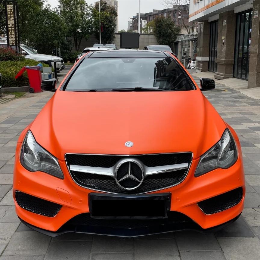 Satin Chrome Orange Car Vinyl Wrap product image 5 - Veloro chrome vinyl wrap