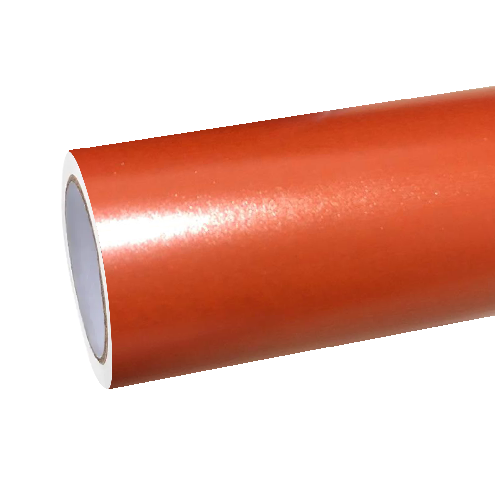 Satin Chrome Orange Car Vinyl Wrap
