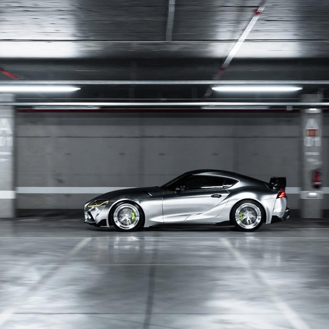Matte Satin Chrome Silver Car Vinyl Wrap | Satin Chrome X Silver Car Wrap product image 15 - Veloro chrome vinyl wrap