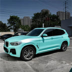 Satin Chrome Tiffany Blue Car Vinyl Wrap product image 2 - Veloro chrome vinyl wrap