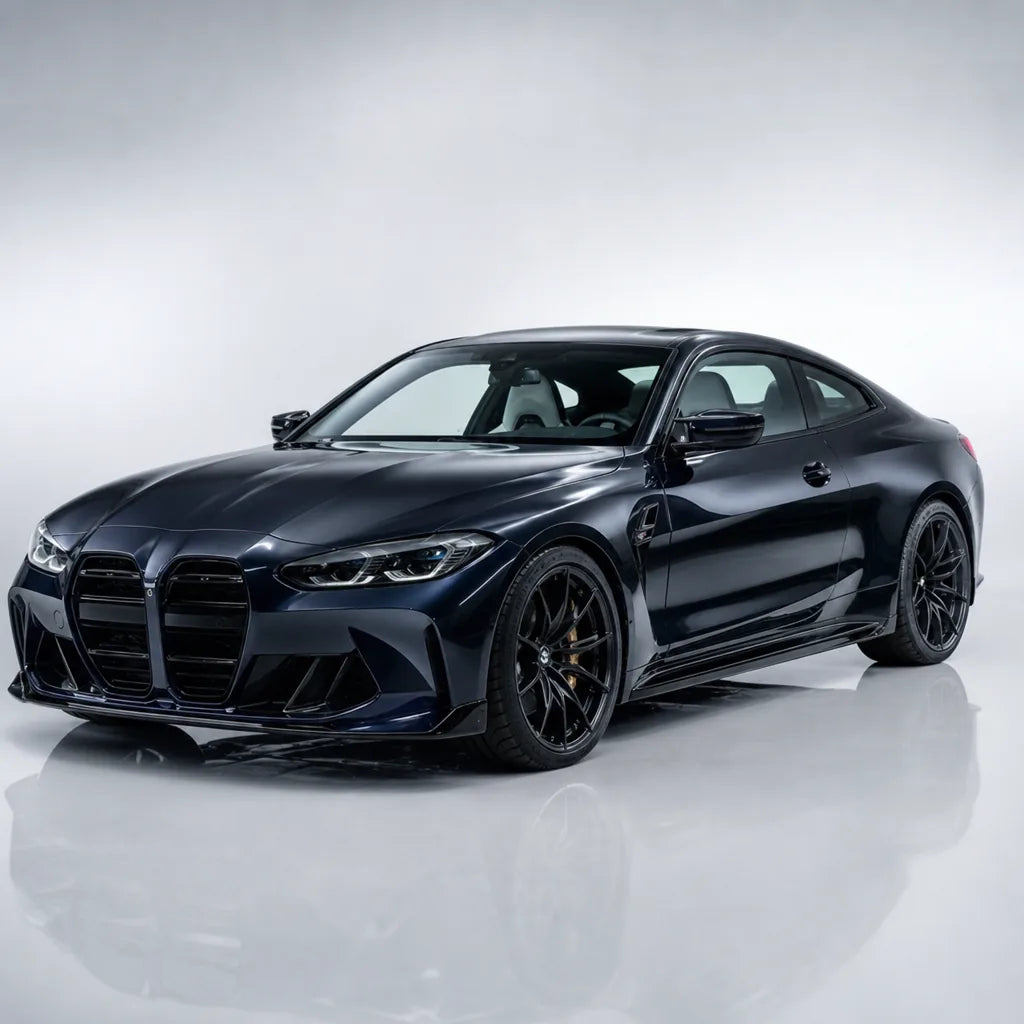 Crystal Sapphire Blue gloss colored PPF wrapped on a BMW M4 | Veloro