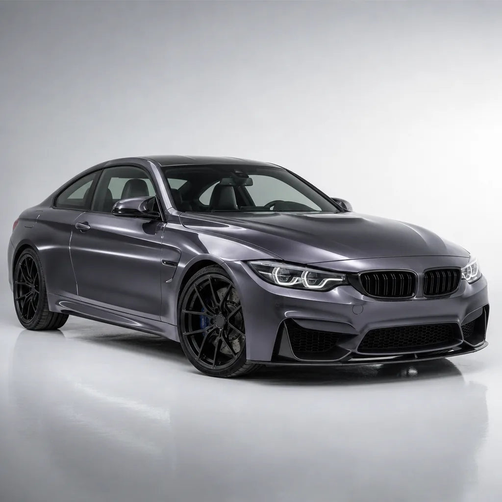 Crystal Sunshine Purple gloss colored PPF wrapped on a BMW M4 | Veloro