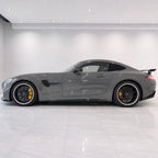Dark Chalkn Grey gloss colored PPF wrapped on a Mercedes-AMG GT side profile | Veloro