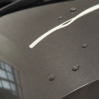 Close-up of Dark Chalkn Grey gloss colored PPF surface texture | Veloro