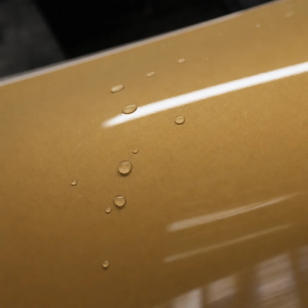Close-up of Desert Storm gloss colored PPF surface texture | Veloro