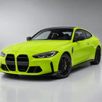 Fluorescent Neon Yellow gloss colored PPF wrapped on a BMW M4 | Veloro
