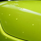 Close-up of Fluorescent Neon Yellow gloss colored PPF surface texture | Veloro