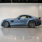 Glacier Blue gloss colored PPF wrapped on a Mercedes-AMG GT side profile | Veloro