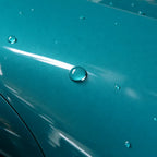 Close-up of Gulf Blue gloss colored PPF surface texture | Veloro