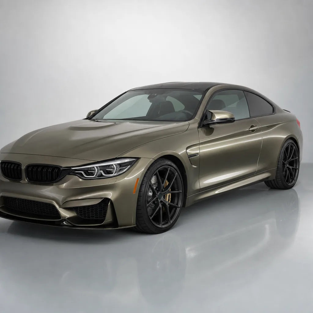 Liquid Metallic Bronze gloss colored PPF wrapped on a BMW M4 | Veloro