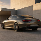 Luxury car wrapped in Liquid Metallic Bronze gloss colored PPF at golden hour | Veloro
