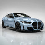Liquid Metallic Grayish Blue gloss colored PPF wrapped on a BMW M4 | Veloro