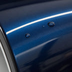 Close-up of Liquid Metallic Interstellar Blue gloss colored PPF surface texture | Veloro