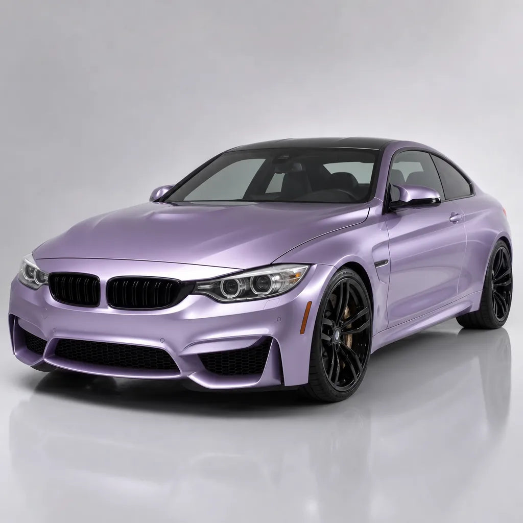 Liquid Metallic Jedi Pink gloss colored PPF wrapped on a BMW M4 | Veloro