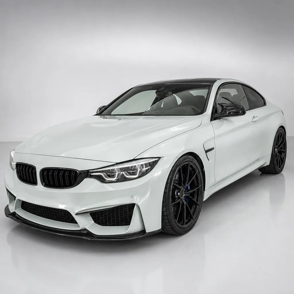 Liquid Metallic Mousse White gloss colored PPF wrapped on a BMW M4 | Veloro