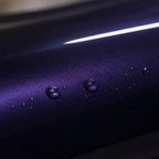 Close-up of Liquid Metallic Purple gloss colored PPF surface texture | Veloro