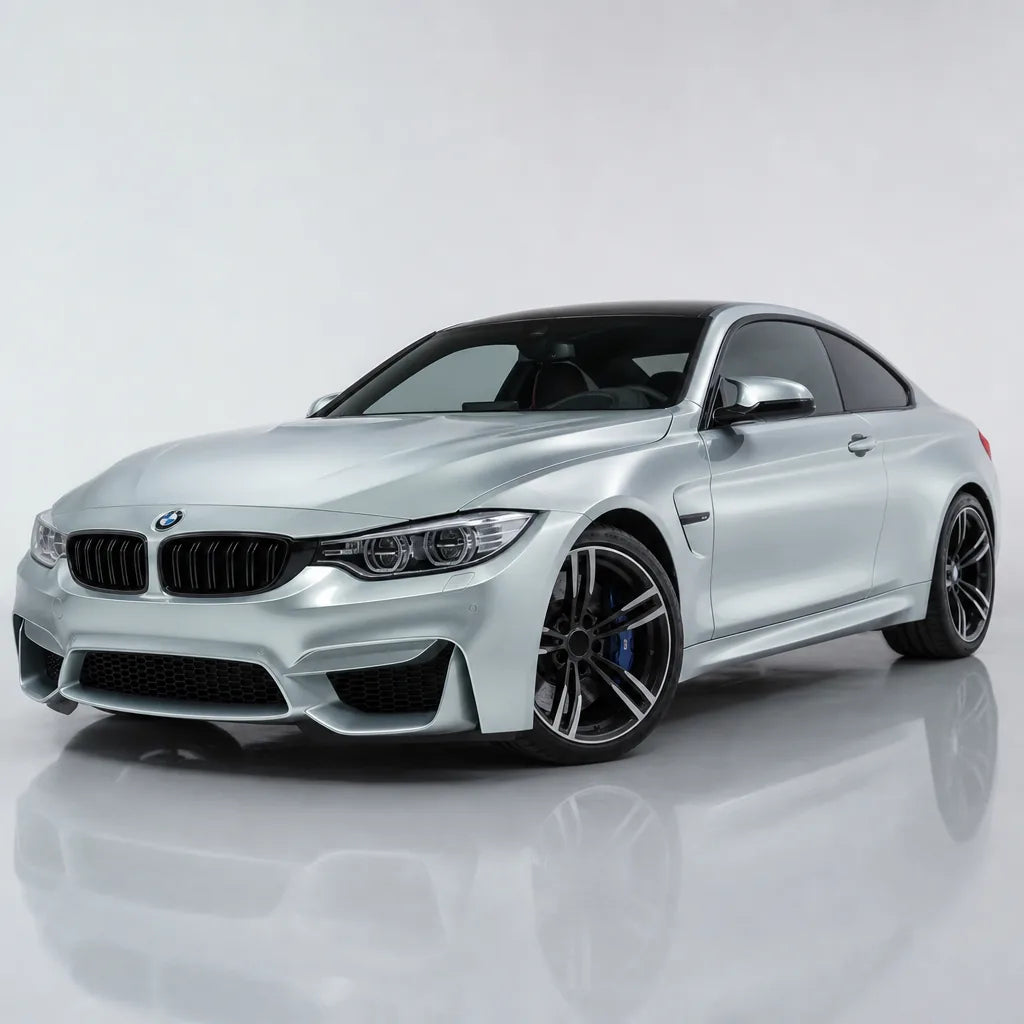 Liquid Metallic Stellar Silver gloss colored PPF wrapped on a BMW M4 | Veloro