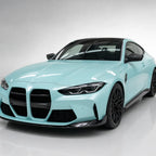 Liquid Metallic Stratosphere Blue gloss colored PPF wrapped on a BMW M4 | Veloro