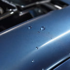 Close-up of Liquid Metallic Tungsten Blue gloss colored PPF surface texture | Veloro