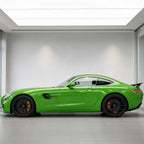 Lizard Green gloss colored PPF wrapped on a Mercedes-AMG GT side profile | Veloro