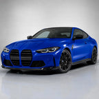 Lugano Blue gloss colored PPF wrapped on a BMW M4 | Veloro