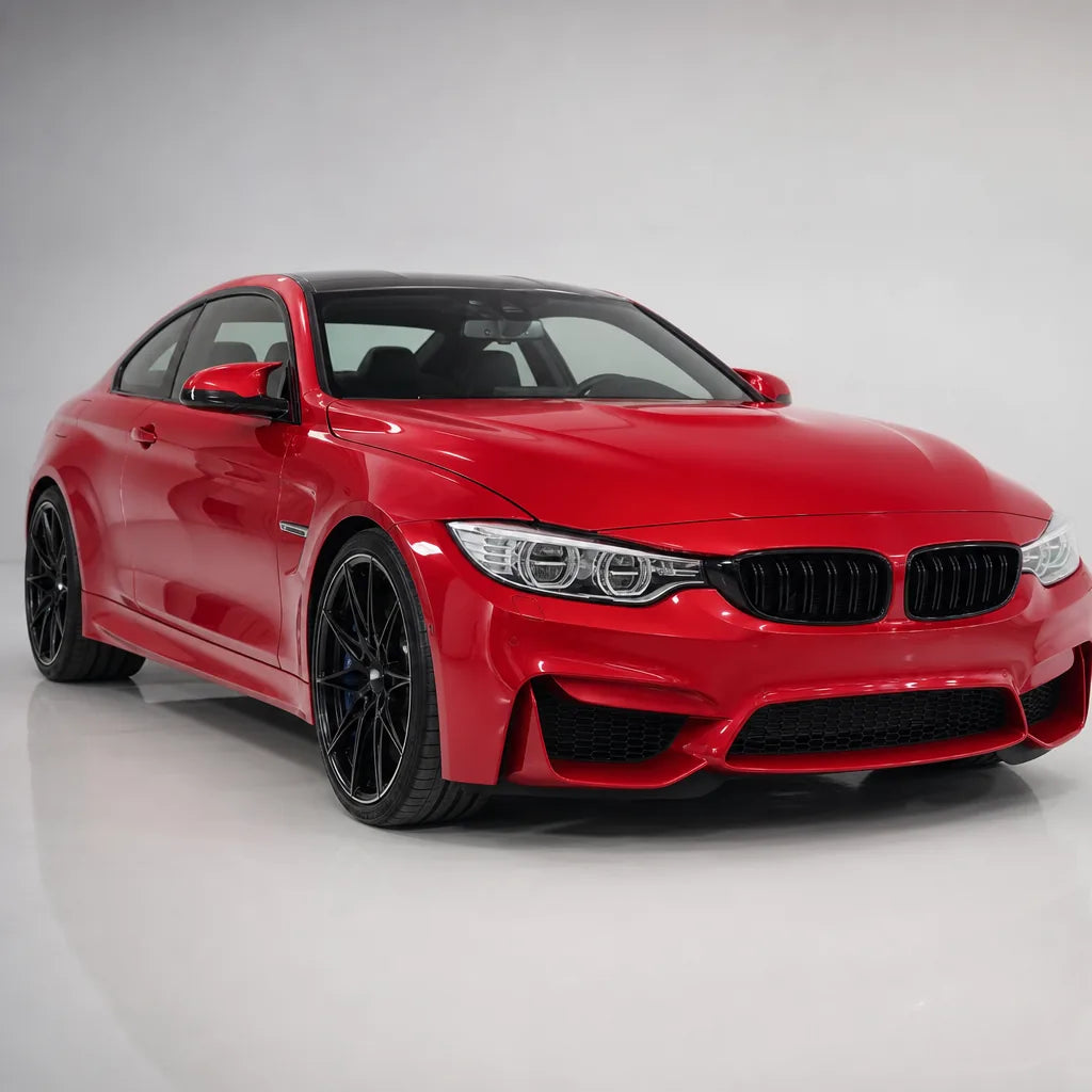Magic Flame Gold Red gloss colored PPF wrapped on a BMW M4 | Veloro