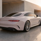 Luxury car wrapped in Mary Kary Pink gloss colored PPF at golden hour | Veloro