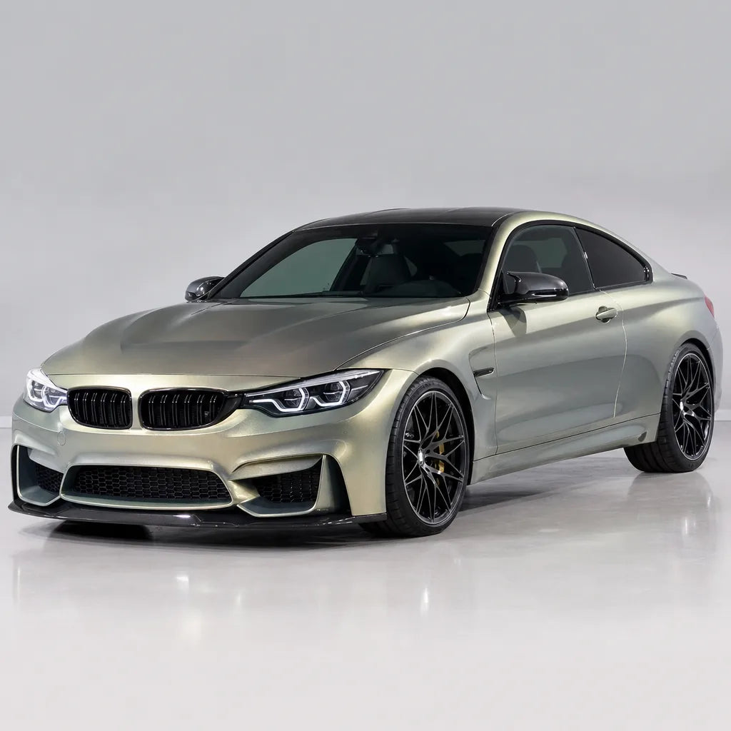 Metallic Aquila gloss colored PPF wrapped on a BMW M4 | Veloro