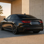 Luxury car wrapped in Metallic BMW Diamond Graphite Grey gloss colored PPF at golden hour | Veloro