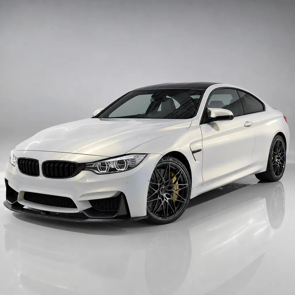 Metallic Chameleon Gold White gloss colored PPF wrapped on a BMW M4 | Veloro